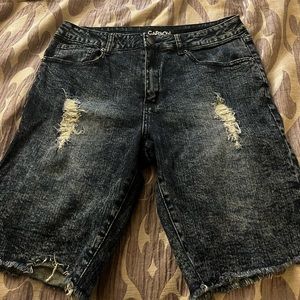 Carbon dark blue Jean shorts